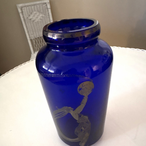 Fireflies blue and silver - , vase