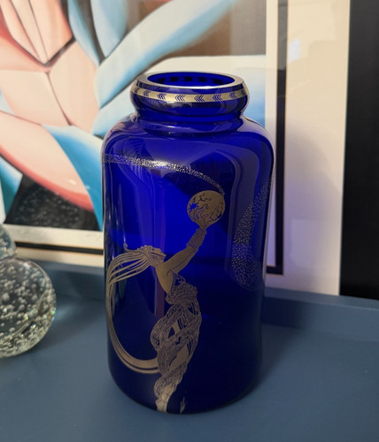 Vintage erte fireflies - fireflies, cobalt